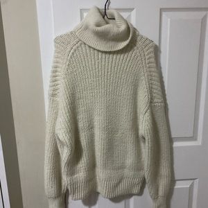 Zara cream knitted turtleneck, size large